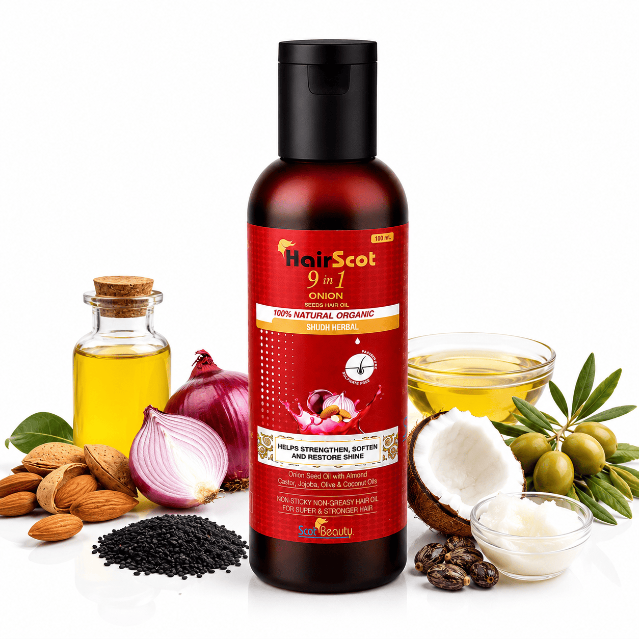 Hair Scot 9 in 1 Onion Oil